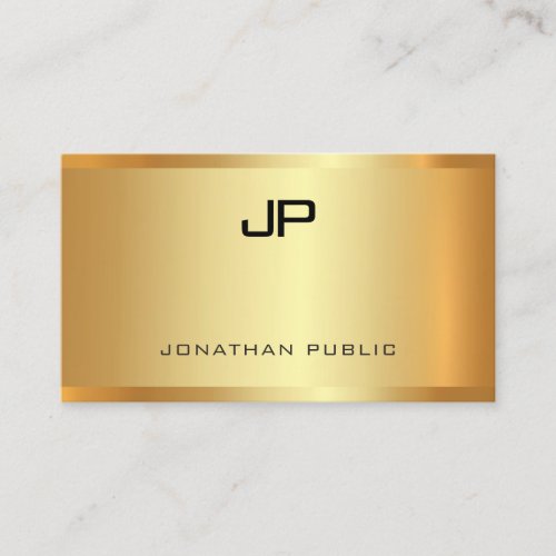 Gold Look Modern Elegant Template Professional Business Card
