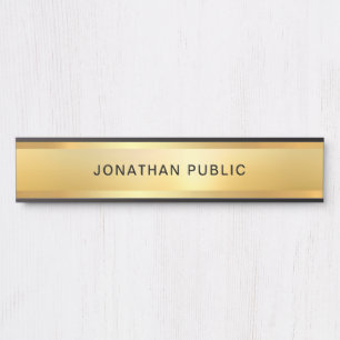Gold Look Modern Glamorous Template Popular Door Sign