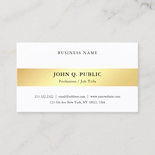 Gold Look Modern Minimalistic Elegant Template Business Card