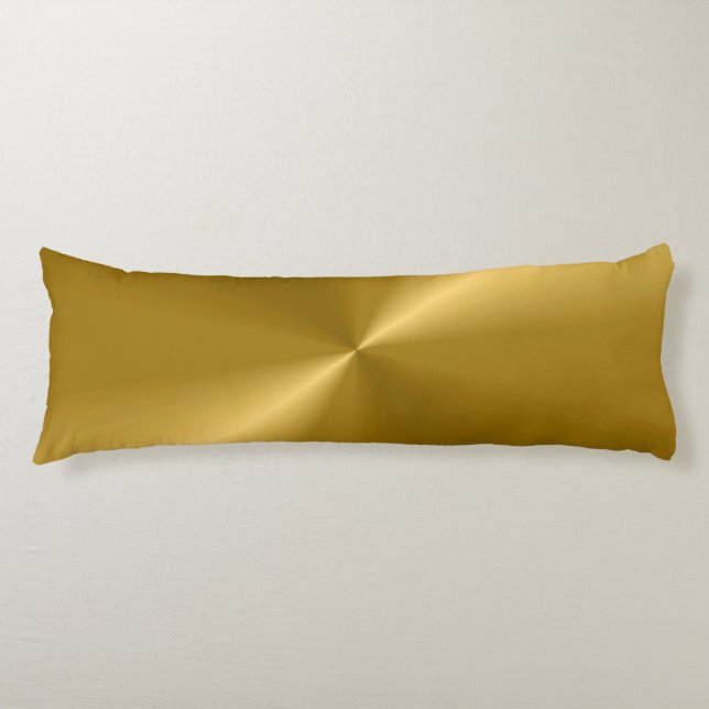 Gold Look Modern Print Body Pillow (Front)