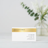 Gold Look Modern Professional Minimalist Template Business Card (Standing Front)
