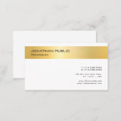 Gold Look Modern Professional Minimalist Template Business Card (Front/Back)