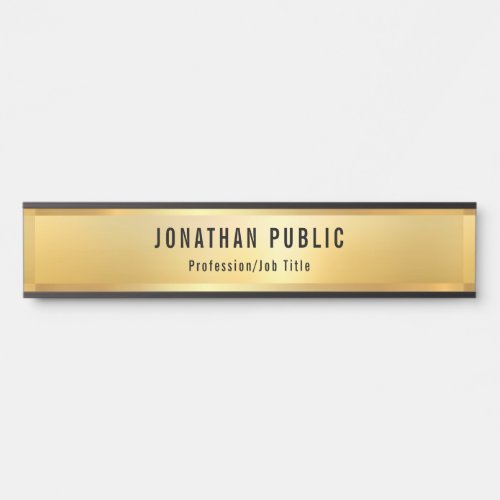 Gold Look Modern Template Glamour Professional Door Sign