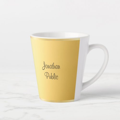 Gold Look Modern Typography Script Template Cool Latte Mug