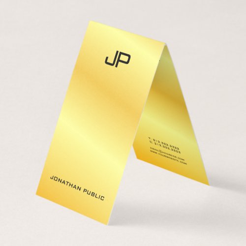 Gold Look Monogram Elegant Template Luxurious Business Card