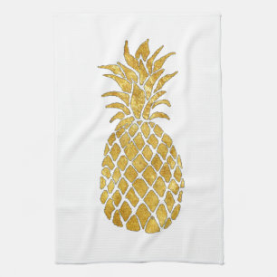 gold look pineapple towel