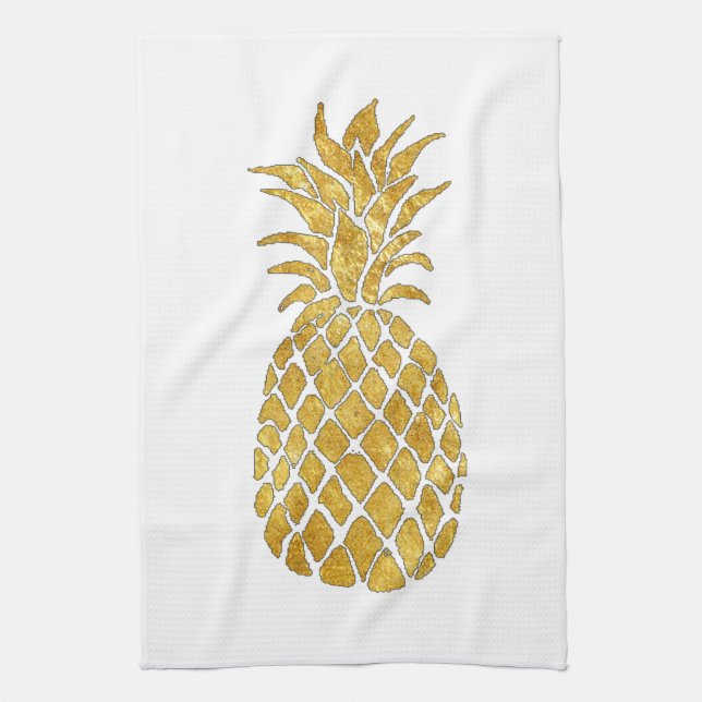 gold look pineapple towel (Vertical)