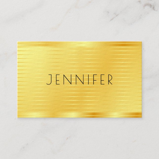 Gold Look Premium Thick Professional Template Business Card (Front)
