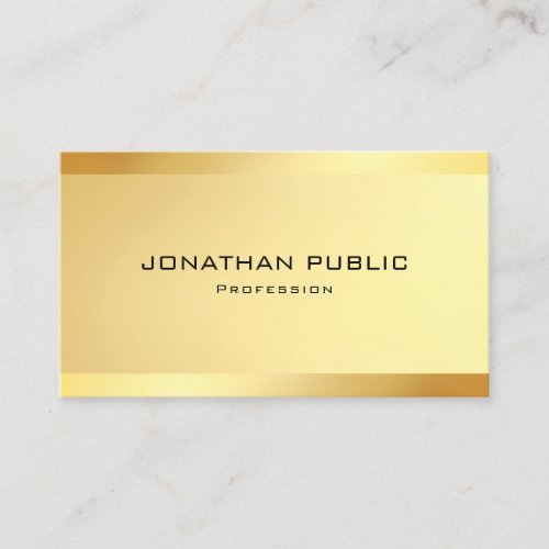 Gold Look Professional Elegant Template Modern Business Card