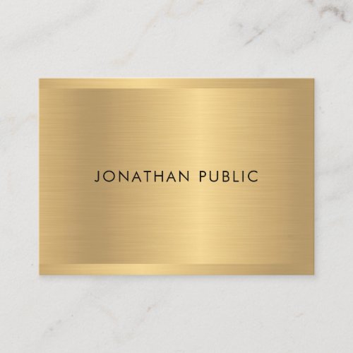 Gold Look Professional Glamour Modern Template Business Card