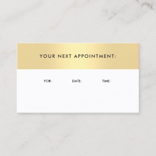 Gold Look Template Appointment Reminder Trendy