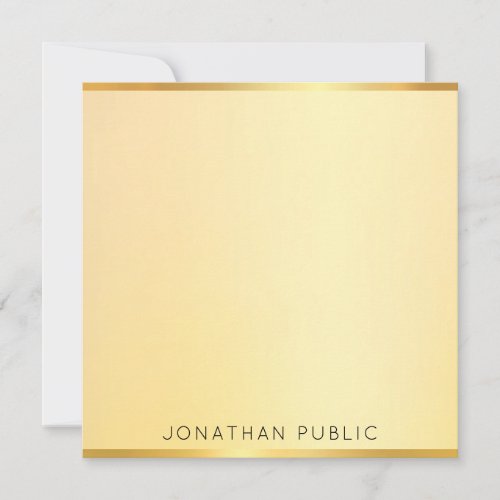 Gold Look Template Modern Elegant Monogrammed