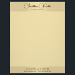Gold Look Template Typography Modern Minimalist Letterhead<br><div class="desc">Gold Look Modern Elegant Typography Text Template Letterhead.</div>