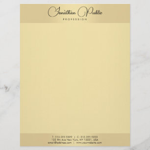 Gold Look Template Typography Modern Minimalist Letterhead