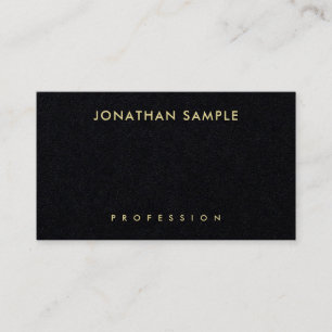 Gold Look Text Modern Minimalist Elegant Premium Business Card