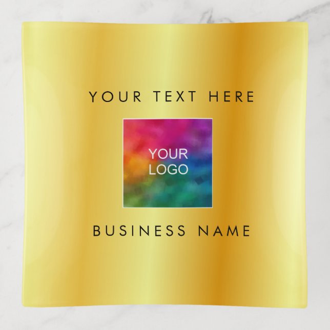 Gold Look Trinket Trays Modern Simple Template (Front)