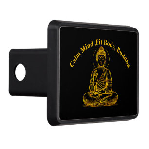 Gold Looking Buddha Statue Radiating Tranquility Hitch Cover