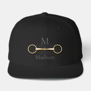 Gold Loose Ring Snaffle Bit Monogrammed Visor