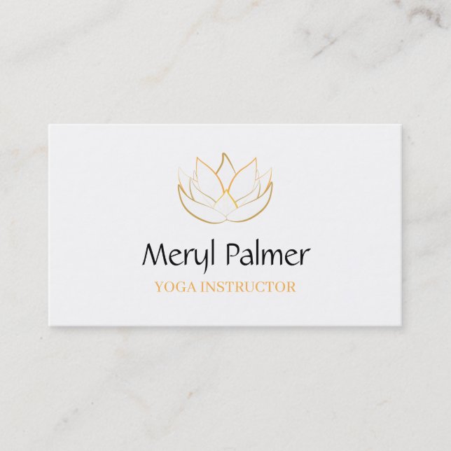 Gold Lotus Business Card (Front)