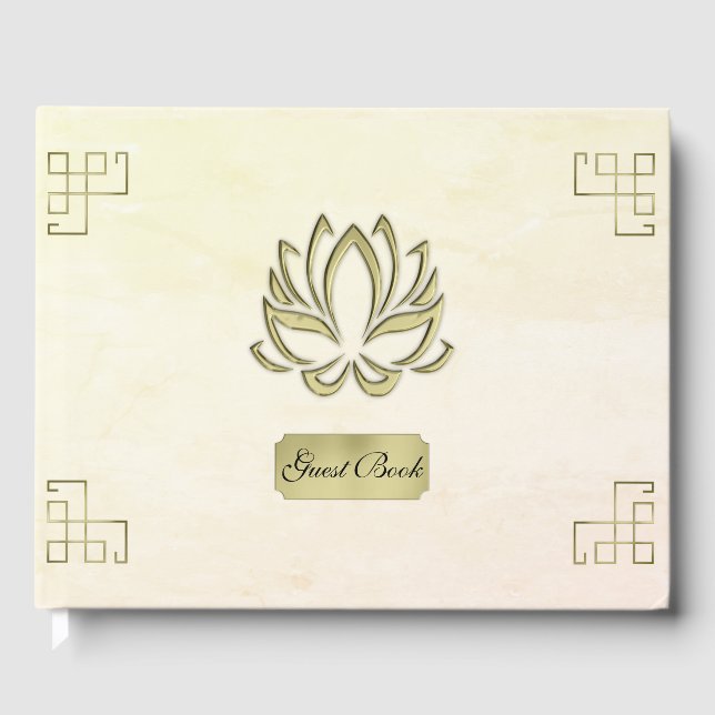 Gold Lotus Guest Book (Front)