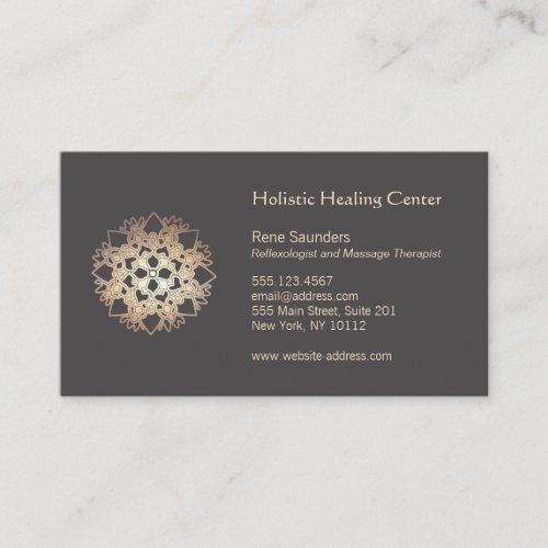 Gold Lotus Holistic Health and Healing Arts Business Card