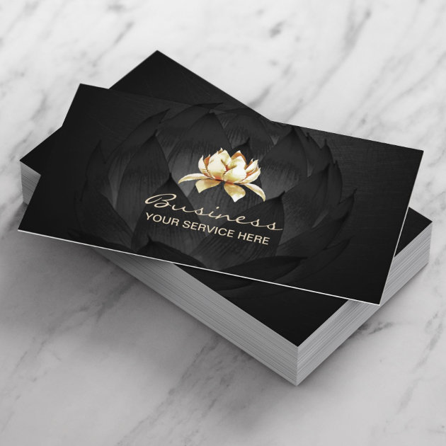 Lotus flower line beauty gold logo Royalty Free Vector Image