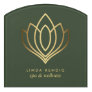 Gold lotus logo | Green | Yoga wellness massage Door Sign