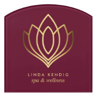 Gold lotus logo | Ruby | Yoga wellness massage