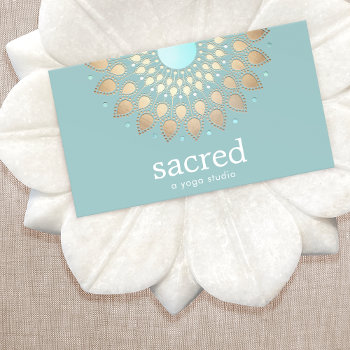 Gold Lotus Mandala Holistic And Natural Health Business Card by sm_business_cards at Zazzle