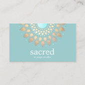 Gold Lotus Mandala Holistic and Natural Health Business Card (Front)