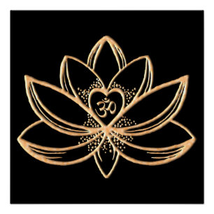 Gold Lotus Poster