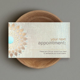 Gold Lotus Salon and Spa Appointment Card