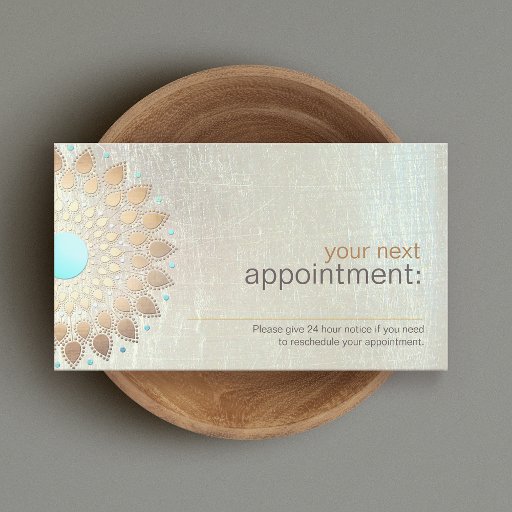 Customizable Gold Lotus Salon and Spa Appointment Card Business Card Template