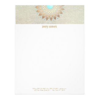 Gold Lotus Yoga and Meditation Teacher Health Spa Letterhead