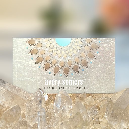 Customizable Elegant Gold Foil Ornate Leaf Lotus Look Exotic Business Card Templates