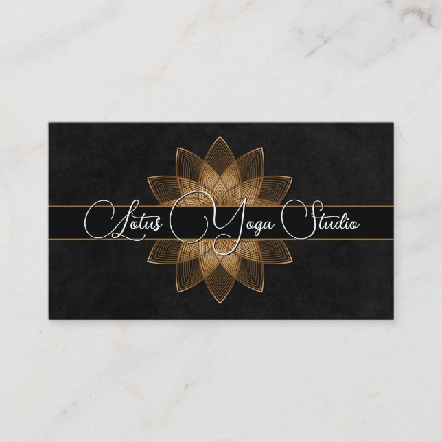 Gold Lotus | Yoga Business Card (Front)