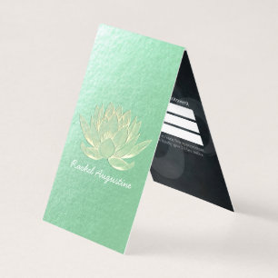 Gold Lotus Yoga Meditation Instructor Price List Business Card
