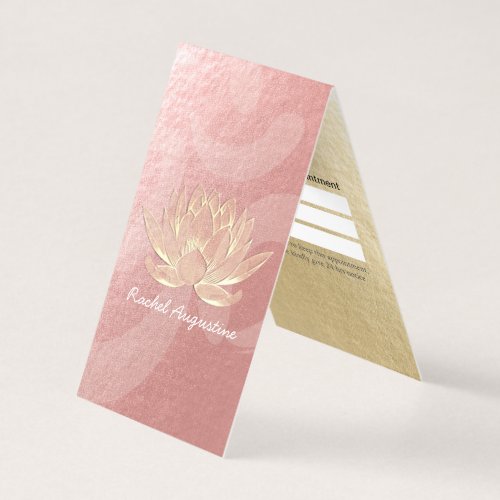 Gold Lotus Yoga Meditation Instructor Price List Business Card