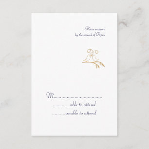 Gold Love Birds RSVP