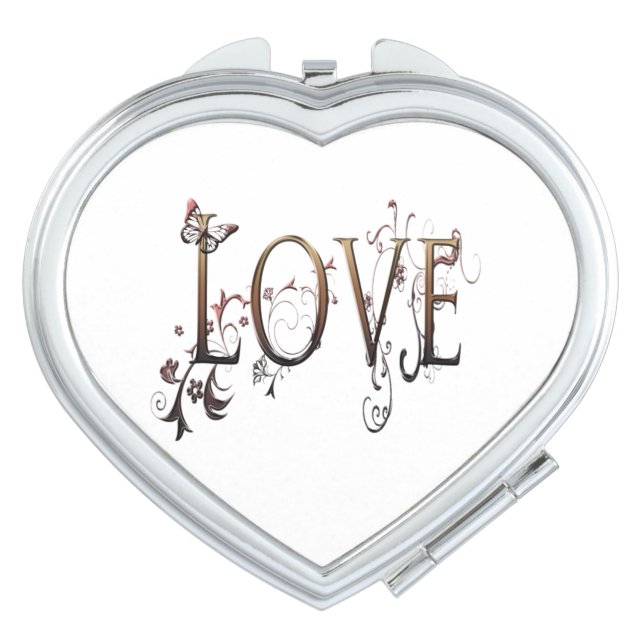 Gold Love Compact Mirror (Front)