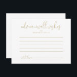 Gold Love Fancy Script Wedding Advice Card<br><div class="desc">This gold love fancy script wedding advice card is perfect for a rustic wedding. The simple and elegant design features classic and fancy script typography in gold. These cards are perfect for a wedding, bridal shower, baby shower, graduation party & more. Personalize the cards with the names of the bride...</div>