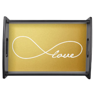 Gold Love Infinity Serving Tray