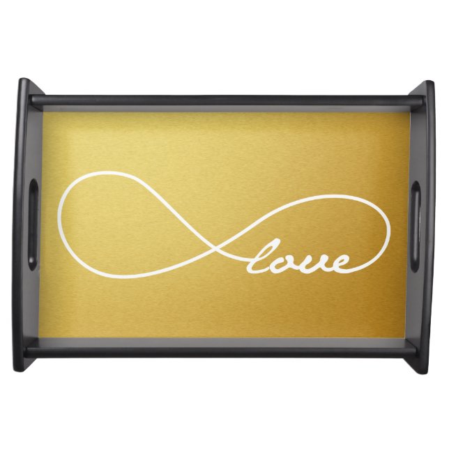 Gold Love Infinity Serving Tray (Front)