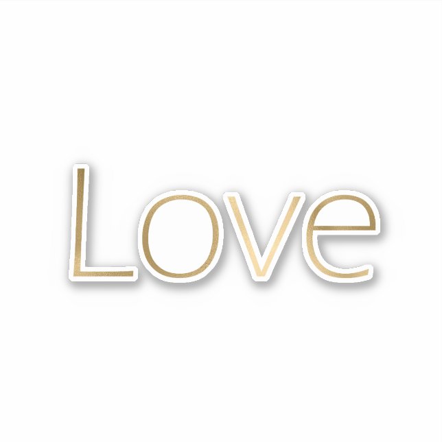 Gold Love (thin) Sticker (Front)