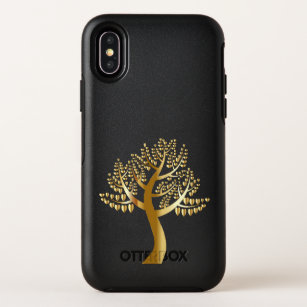 Gold lovers hearts On A Gold Tree OtterBox Symmetry iPhone X Case