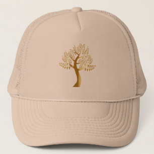 Gold lovers hearts On A Gold Tree Trucker Hat