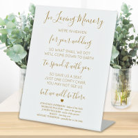 Gold Loving Memory Heaven Poem Wedding Memorial 