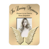Gold Loving Memory Memorial Magnet