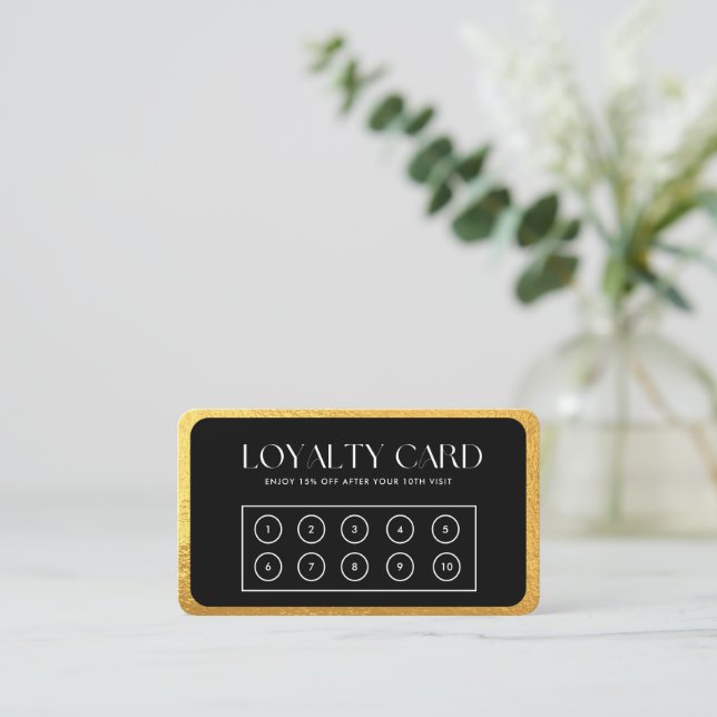 Gold Loyalty Card (Standing Front)