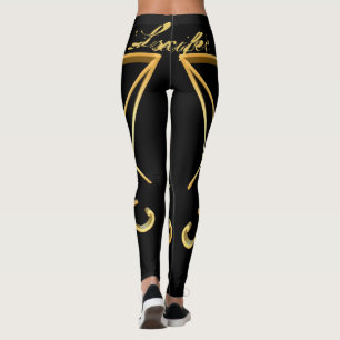 Gold Luciferian Sigil of Lucifer Pagan Leggings
